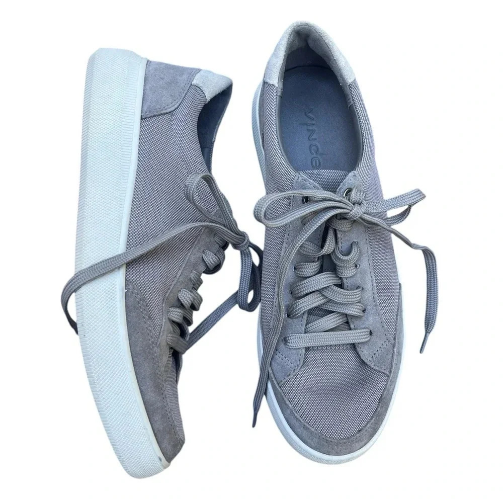 Men’s Vince Dawson Oxford Gray Sneakers Sz 7.5